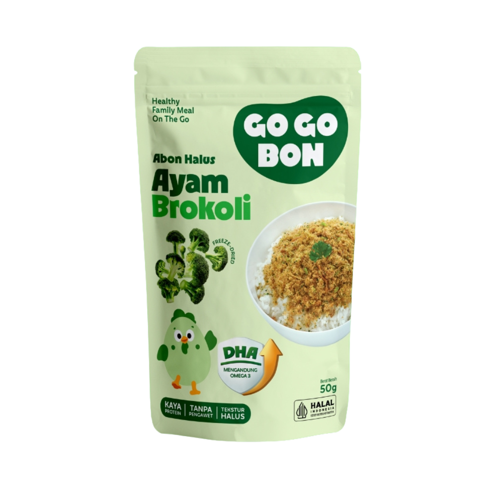 Gogobon Abon Ayam Brokoli 50g - Abon anak tinggi zat besi dengan DHA